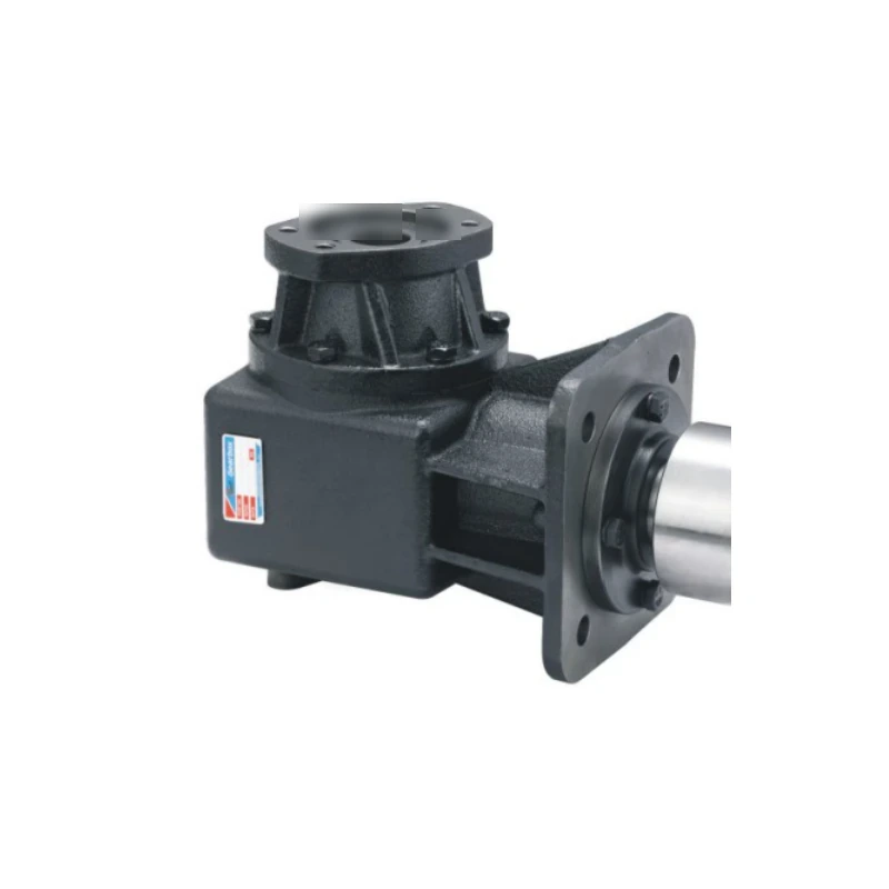 Complete agricultural gearbox with visible input and output shafts for PTO gearbox quote engineering context