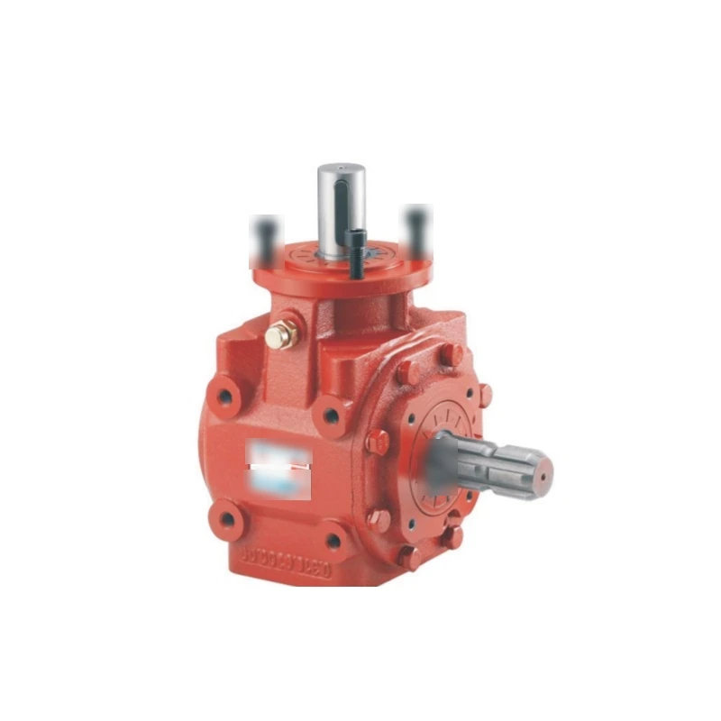 Complete agricultural gearbox with visible input and output shafts for OEM agricultural gearbox drawing engineering context