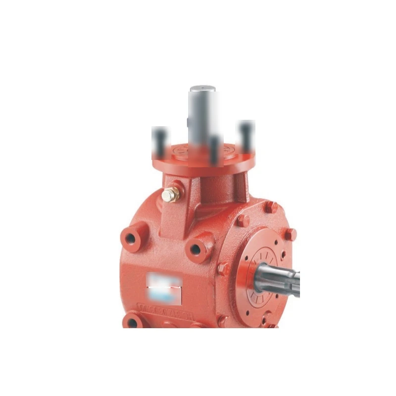 Complete agricultural gearbox with visible input and output shafts for agricultural gearbox spare parts engineering context