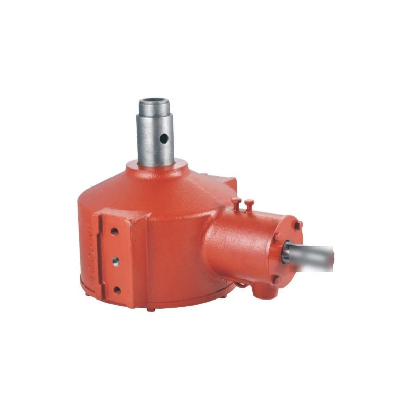 Complete agricultural gearbox with visible input and output shafts for agricultural gearbox seals engineering context