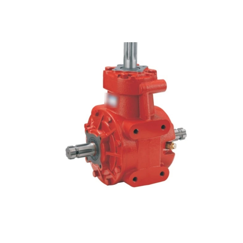 Gearbox Venting and Internal Pressure Build-Up 1 Complete agricultural gearbox with visible input and output shafts for gearbox breather pressure engineering context