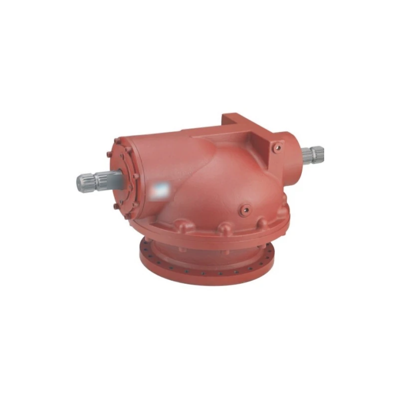 Complete agricultural gearbox with visible input and output shafts for agricultural gearbox service factor engineering context